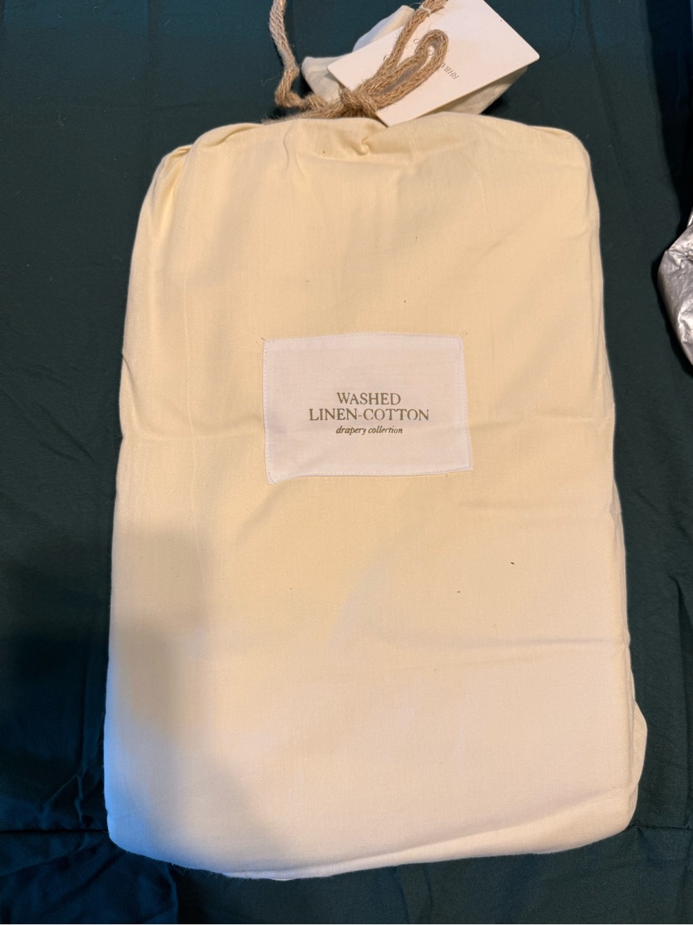 RH Washed Linen-Cotton Drapery Panel - Cream